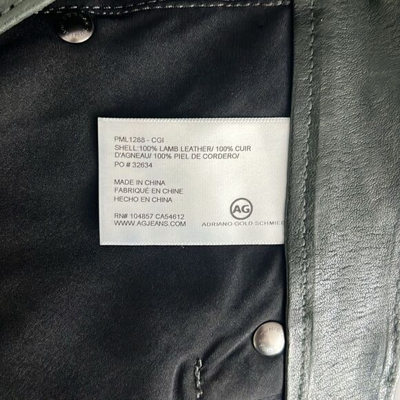 NWOT AG 100% Lamb Leather The Leggings Supper Skinny in Climbing Ivy Size 26 - Picture 9 of 14